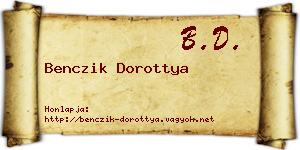 Benczik Dorottya névjegykártya