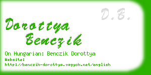 dorottya benczik business card